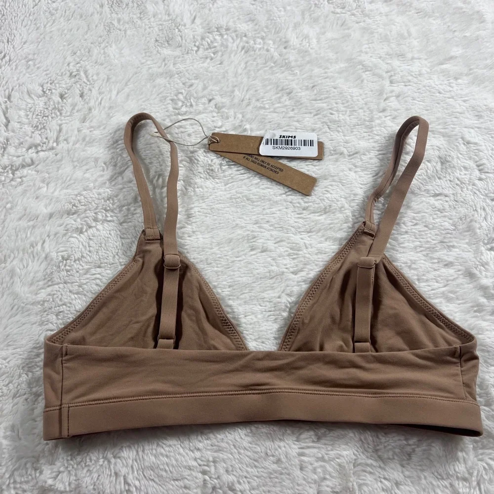 SKIMS Fits Everybody Triangle Bralette Sienna Brown BR-TRI-2024 Womens Small NWT - Picture 5 of 8